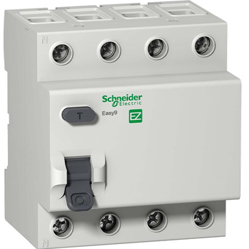 Дифференциальный выключатель Schneider Electric (УЗО) EASY 9 4P 40A 30мА АС 4,5 кА - Электрика, НВА - Модульное оборудование - Дифференциальные автоматы - . Магазин оборудования для автономного и резервного электропитания Ekosolar.ru в Ижевске