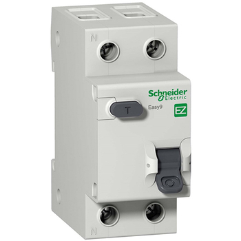 Дифференциальный автоматический выключатель Schneider Electric EASY 9 1P+N 10А 30мА C AC 4,5 кА - Электрика, НВА - Модульное оборудование - Дифференциальные автоматы - . Магазин оборудования для автономного и резервного электропитания Ekosolar.ru в Ижевске
