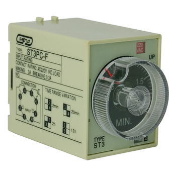 Реле времени 220V ST3PC-F (0.25-2m/20m/2h/12h) Энергия - Электрика, НВА - Реле, автоматизация и управление - Реле времени - . Магазин оборудования для автономного и резервного электропитания Ekosolar.ru в Ижевске