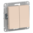 Переключатель Schneider Electric AtlasDesign 2-клавишный сх.6, 10АХ, бежевый механизм - Электрика, НВА - Выключатели и розетки - Выключатели - . Магазин оборудования для автономного и резервного электропитания Ekosolar.ru в Ижевске